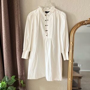 Pomander Place White Button-Down Dress